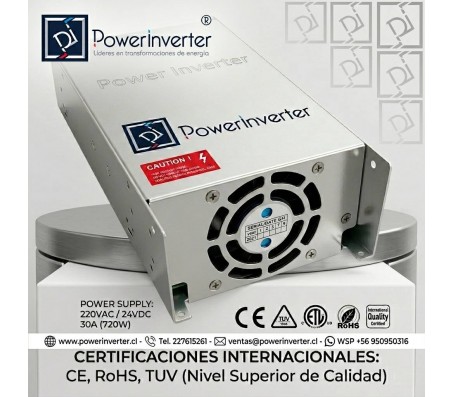 FUENTE DE PODER - SWITCHING POWER 110-220VAC /24VDC  30A (720W)